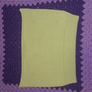 LIME GREEN KNIT TUBE TOP BRAND: DOUBLE ZERO, size large